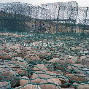 Покрынная PVC Шестиугольная Коробка gabion ячеистой сети 